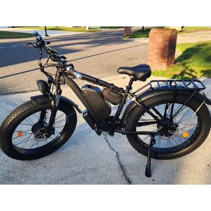 (USA Stock & Ship from China) SMLRO XDC600 Plus Dual Motors Electric Bike  Hydralic Disc Brake All Black