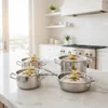 STAINLESS STEEL WITH GOLD TOP