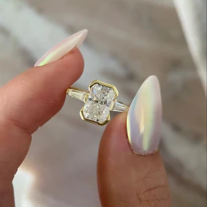 Certified IGI Diamond Wedding Engagement Ring Meet Me Halfway Radiant Trifecta Edition for Romantic Anniversaries Parties Fine