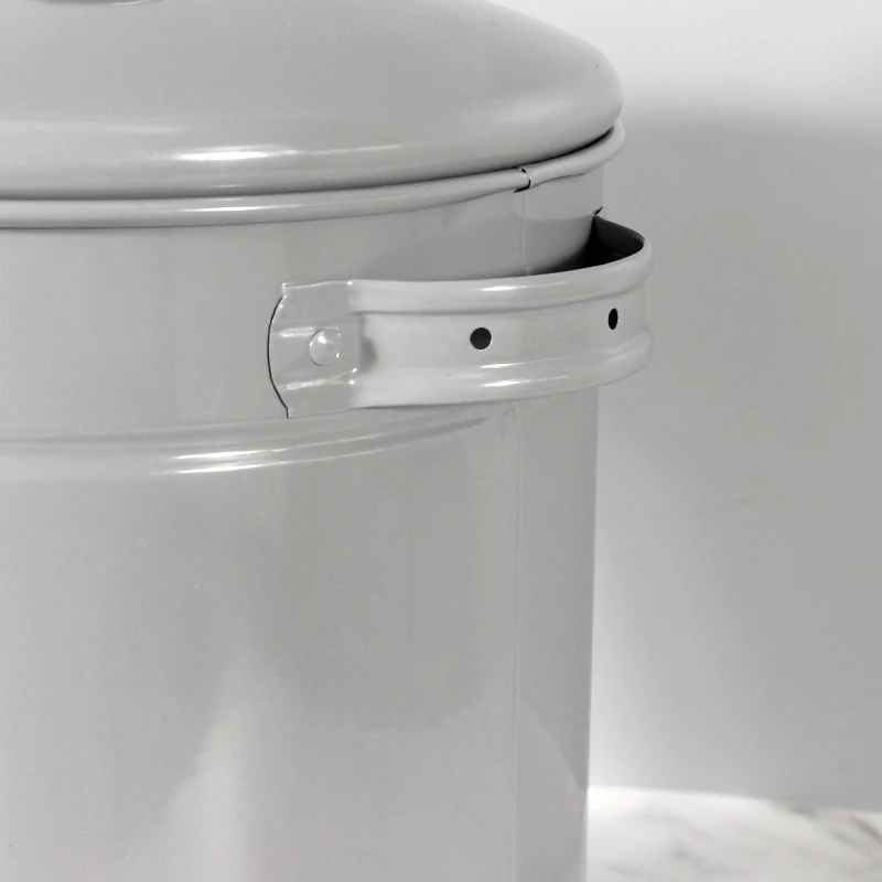 Factory Direct Sale Galvanized Iron Airtight Cat Food Storage Container Support Custom Waterproof Round Metal Dog Food Storage