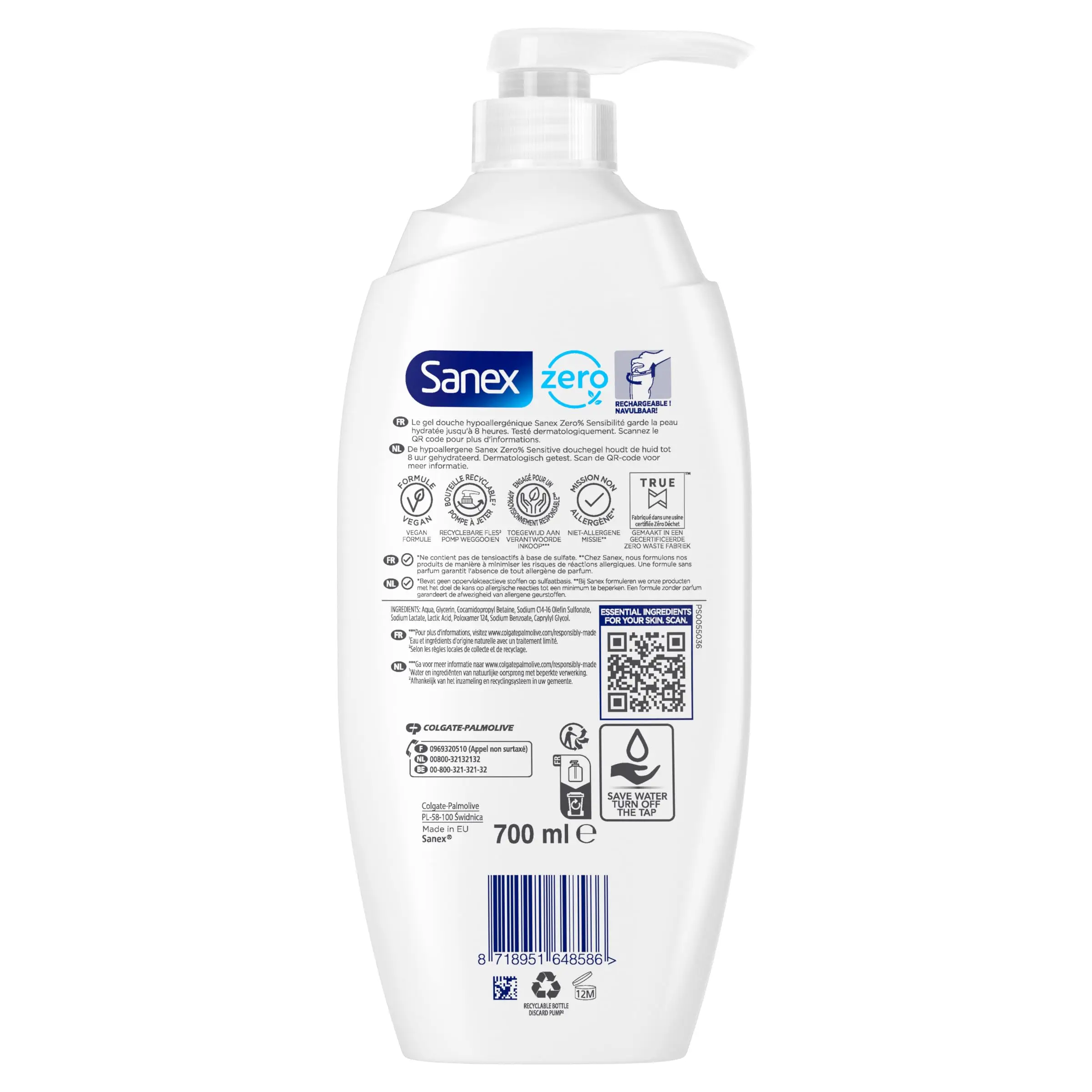 Sanex Shower Gel Men 400ml Pure Detox for Sale