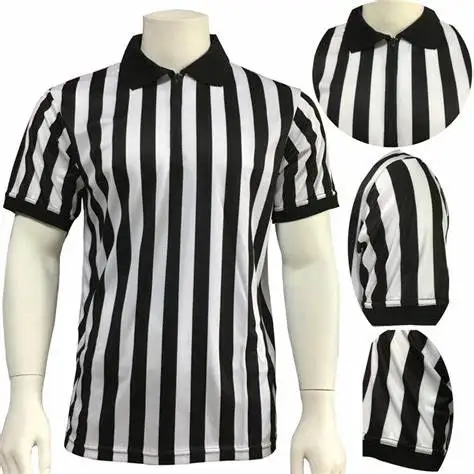 Referee Jersey Sublimation Plain Soccer Baseball Referee Uniform Adult ...