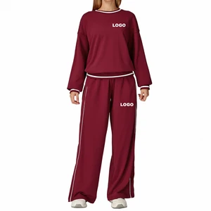 Yoga Wear Loose-fitting Sweatsuit Pants Set Activewear Breathable Gym Training Drawstring Jogger Workout Fitness Gym Sports Set