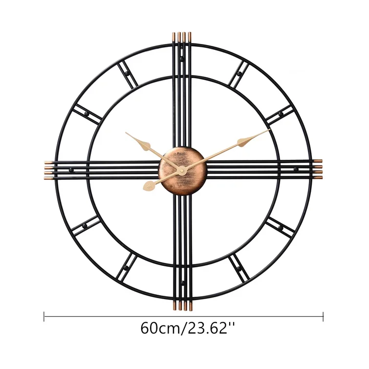 Durable Art Style Living Room Big Luxury Wooden Decorative Wall Clock