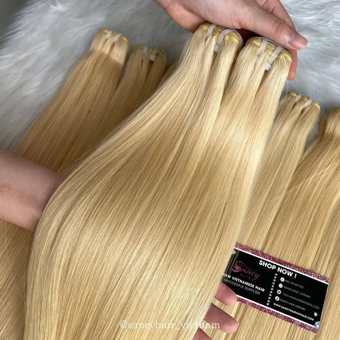 Hottest Color In 2024 From 840 Inch 613 Blonde Color Weft Hair Extensions 100 Vietnamese Human