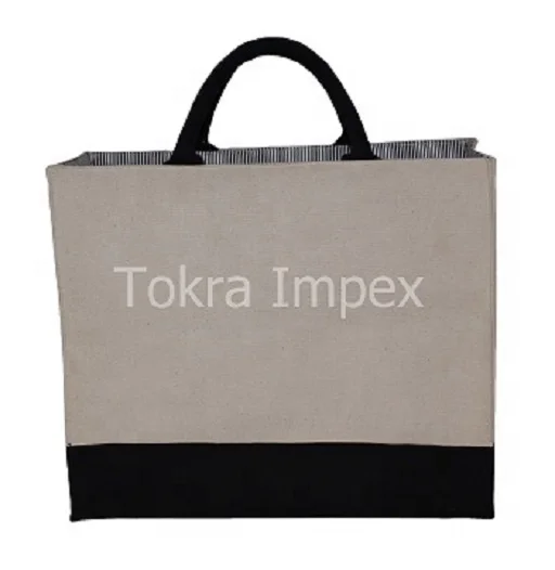 Shopping / Beach Bag with Black Handles - 35cm x 41cm