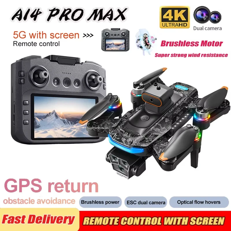 A14 PRO MAX Mini Brushless Axis Gyro Quadcopter Drone
