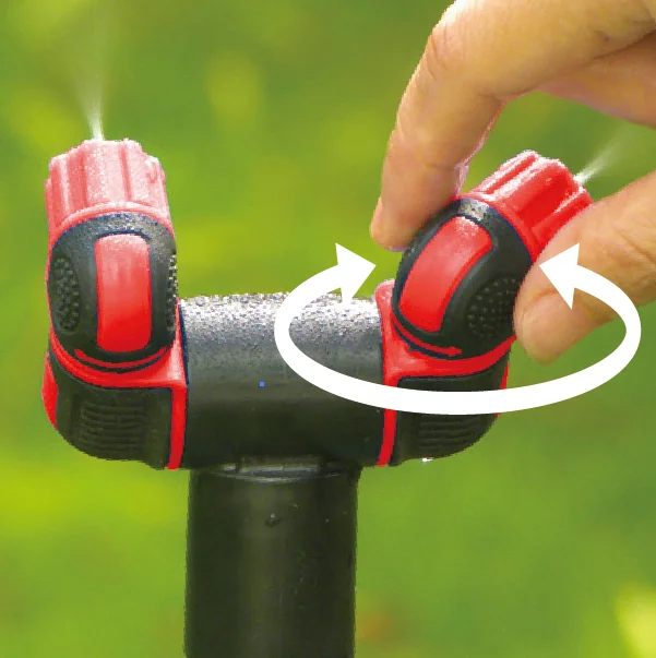 Dual-Free Angle Adjustable Nozzles Extendable Mini Misting Cooling Stand for Outdoor Garden Cooling Misting System Garden Hose