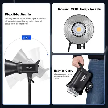 Godox SL60IID SL60W LED Video Light,60Ws White 5600K Version Continuous Output Lighting With Bowens Mount product image
