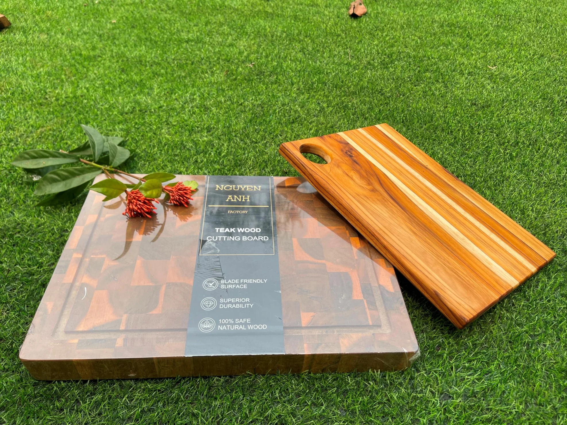 High Quality 100teak Cutting Board With Food Contact Oil Chopping