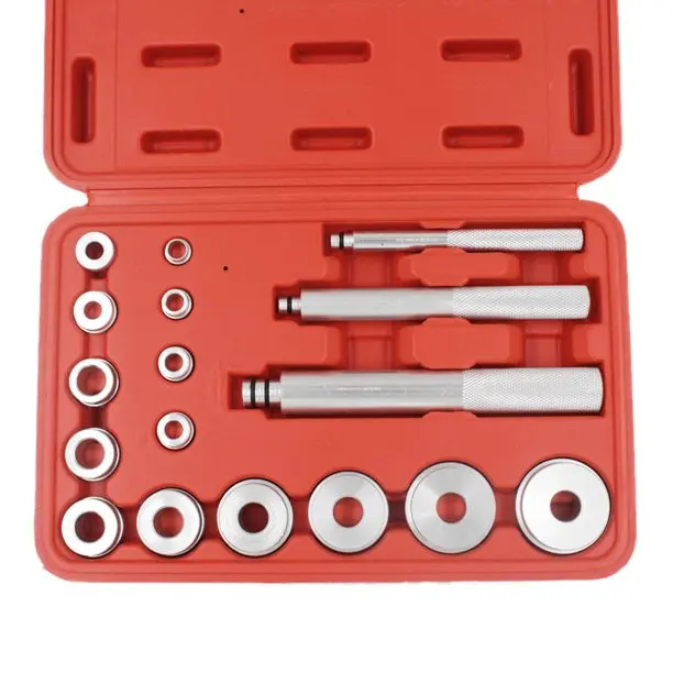 Vehicle Tool 17 PCS Wheel Bearing Race Seal Bush Driver Master Tool Set Aluminum Axle Auto Bearing Installation and Removal Tool