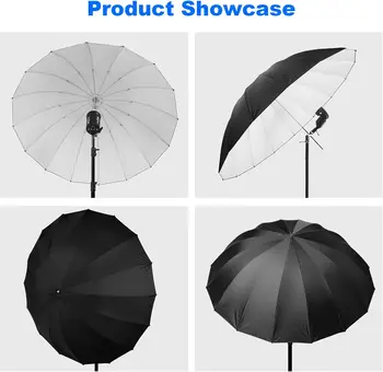 Godox 75in 190cm White Reflective Umbrella Large Reflective Umbrella for Photography Video Studio Potrait Shooting product image