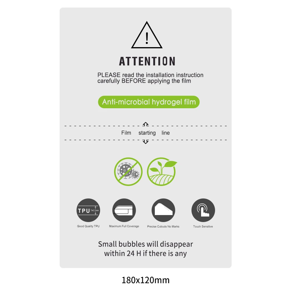 Grade AAA Hydrogel TPU Film Anti-Bacterial Screen Protector for GPS Mobile Phones Factory Wholesale Cheap