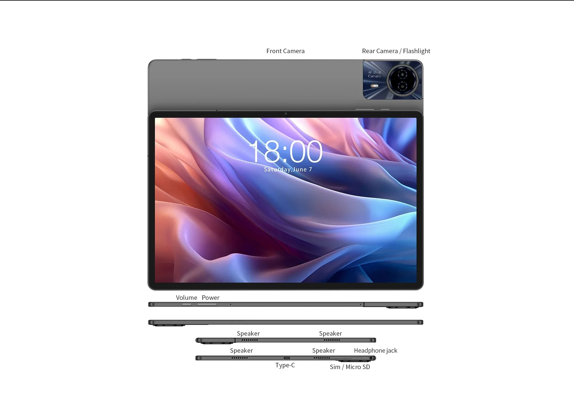 Teclast T65 Max 13インチHDディスプレイ タブレット 8GB RAM 256GB ROM