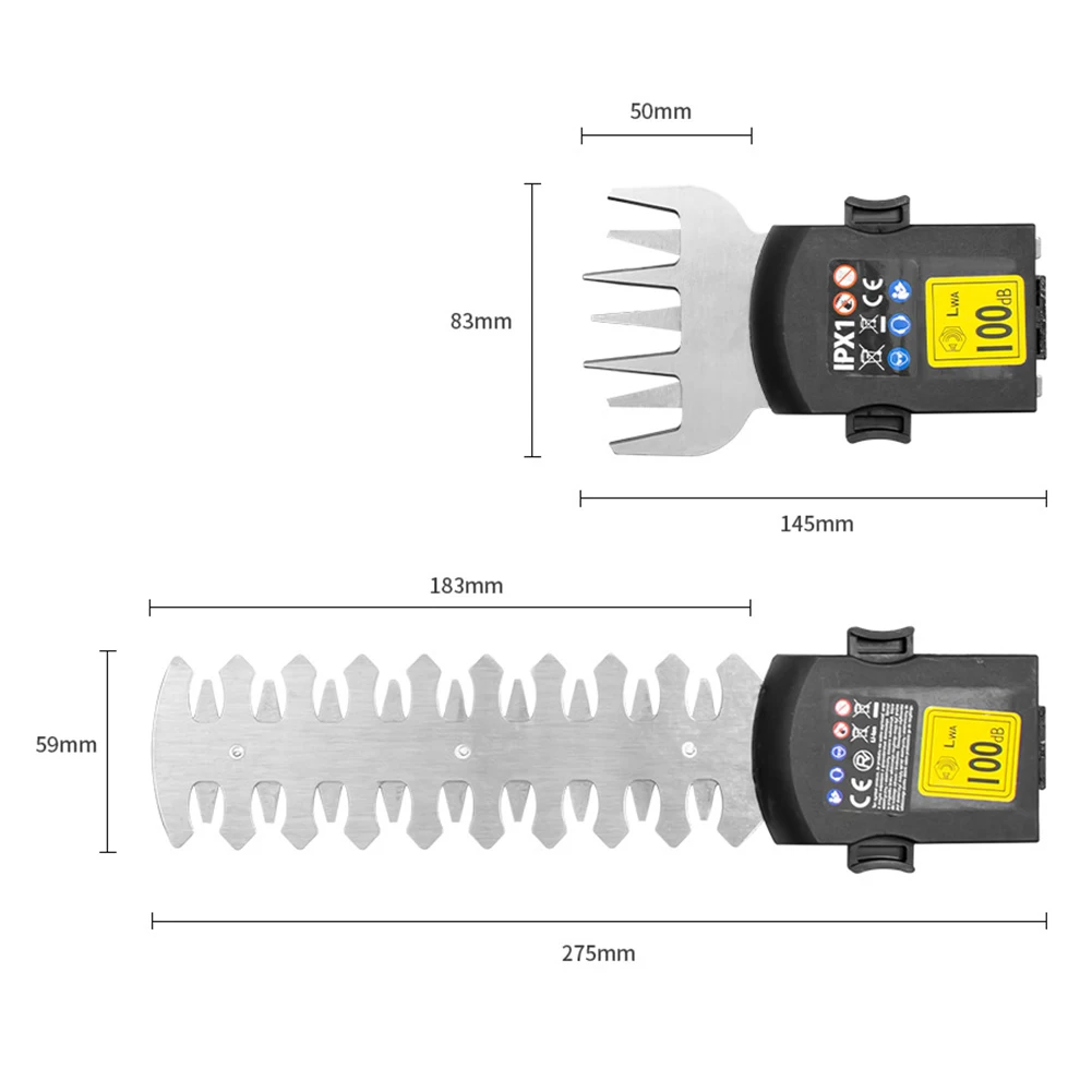 电动树篱剪2合1充电修枝剪割草机锂电池单手树篱修剪器园林工具
