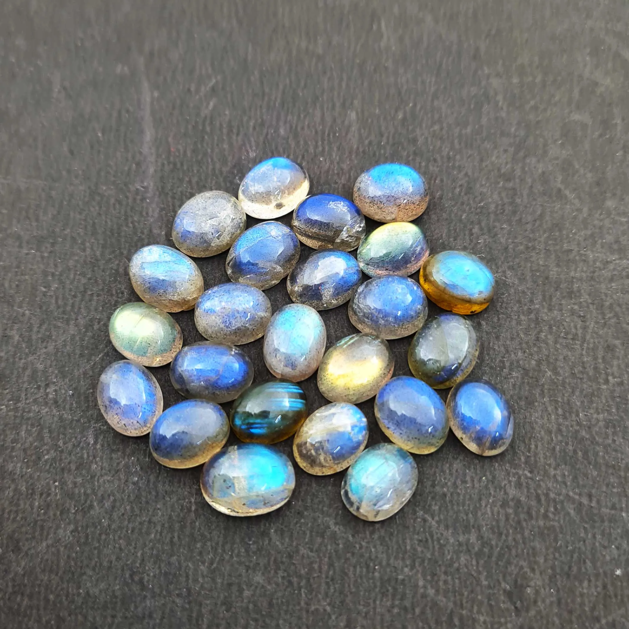 Natural Labradorite Loose Cabochon Gemstoneblue Flash Labradorite Oval Shape 5 20 Mm Fire Stone 7767