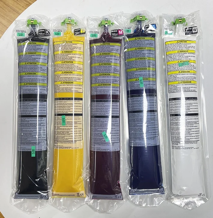 Lot De 6 Sacs D'encre 700ml Avec Puces Pour Imprimante Brother GTX / GTX Pro - Neuf