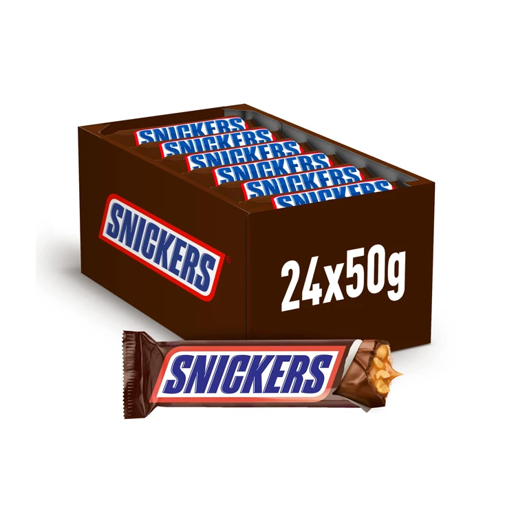 Hot Snickers Peanut Sandwich Chocolate Bar 24*51g Energy Bar Boxed ...