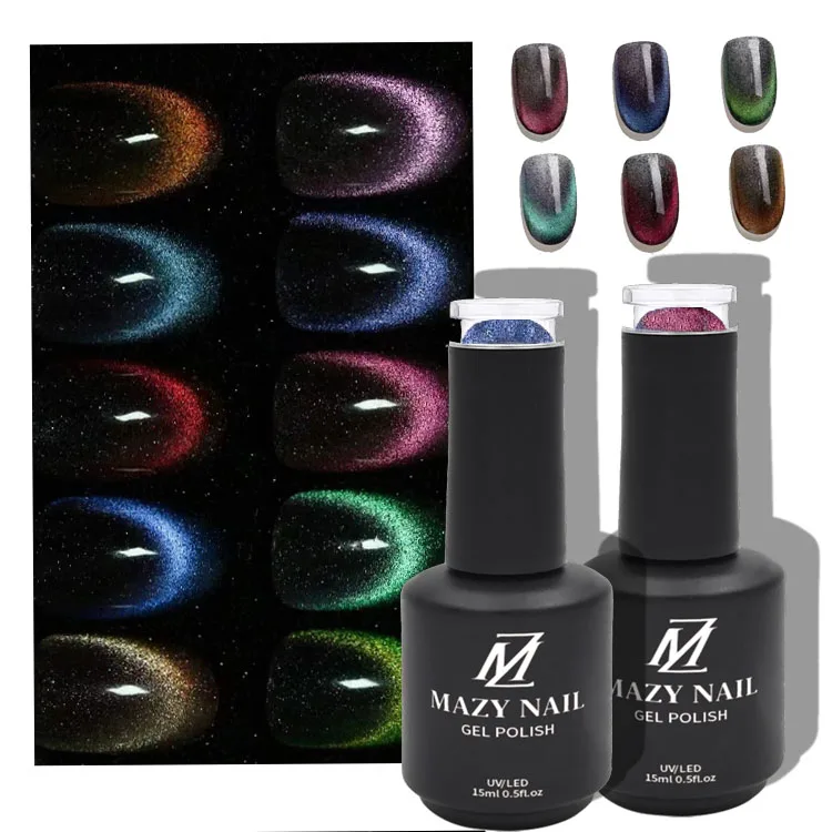 Оптовая продажа хорошее качество Гель-лак для ногтей 9D Cateye индивидуальная этикетка веганский Магнитный кошачий