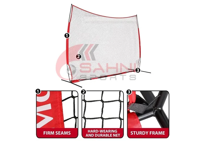 Heavy Duty Metal Construction Easy to Setup Big Boundary Net for Soccer / Football Training Available in Different Colors
