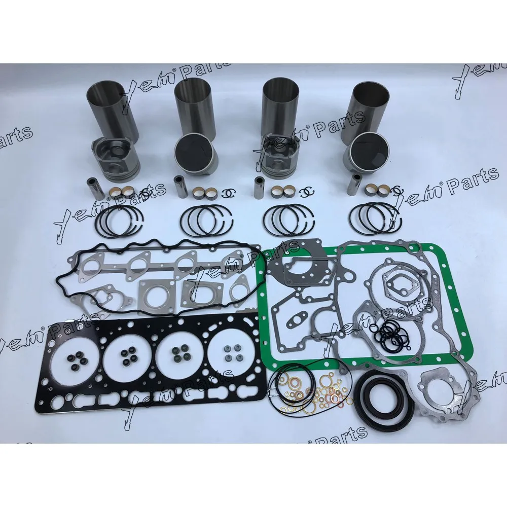 V3300 Engine Overhaul Kit With Cylinder Piston Rings Liner Full Gasket Kit for Kubota