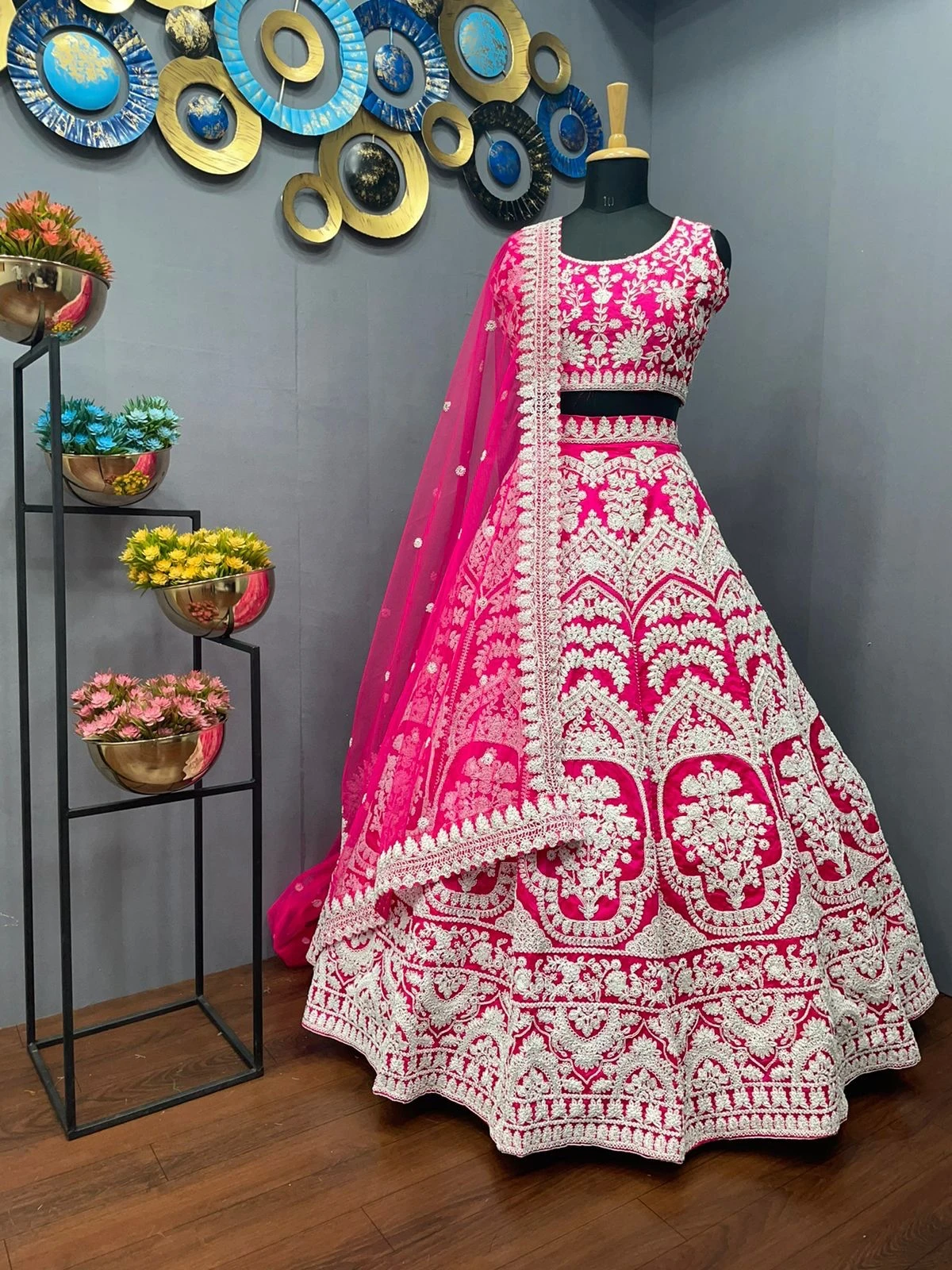 NEW LEVEL of BRIDAL VELVET HEAVY SEQUENCE WORK LEHENGHA CHOLI WITH EMBROIDERED DUPATTA for WOMEN WEDDING WEAR  INDIA SURAT