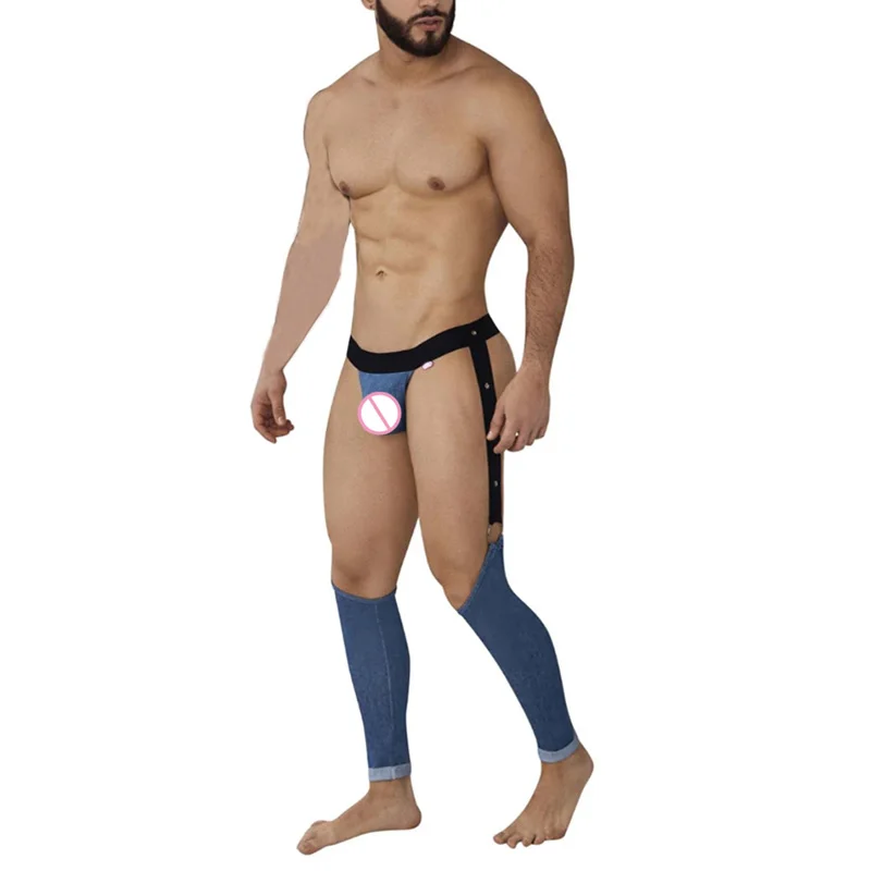 Tanga de cintura baja para hombre, ropa interior de tela de punto
