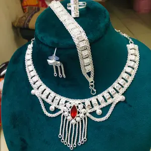 925 MICRON SILVER PLATED WOMEN Fashion Red Eye Design GoodLuck Euro Standard Gold Pearl Meiendi Sangeet Perfect Gift Brass Chain