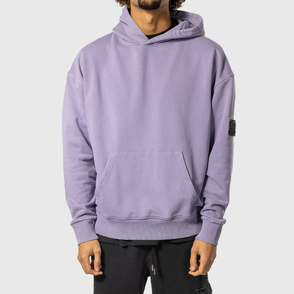 High Quality No String Breathable Stone Acid Washed Hoodies Men Full Zip Us Boxy 500 GSM Designer Enzyme Wash Hoodie Top Boys