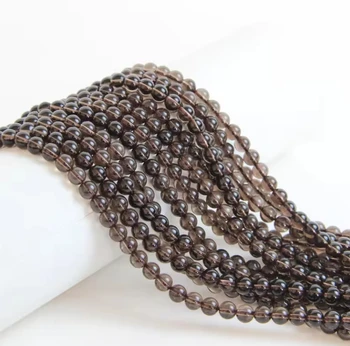 High Quality Smoky Quartz 6mm 8mm 10mm Round Loose Beads Collect Energy For Yoga Lover