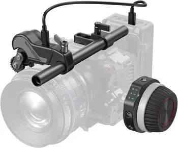 SmallRig Wireless Follow Focus Kit (Lite) with Handwheel Controller & Receiver Motor, A/B Stops & 15mm Rod Clamp, Compact