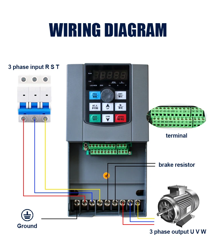 1000hz Solar Vfd for Deep Well 12v 220v Vfd Drive for Motor Micno Single Phase Controller Inverter 20kw 90 kw 100kw Smart