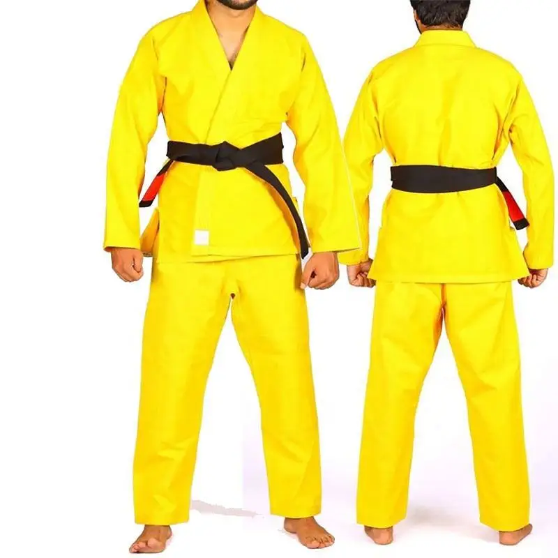Karate Robe Orange Yellow Color Unisex Martial Arts Wear Karate Uniform With Black Belt ...