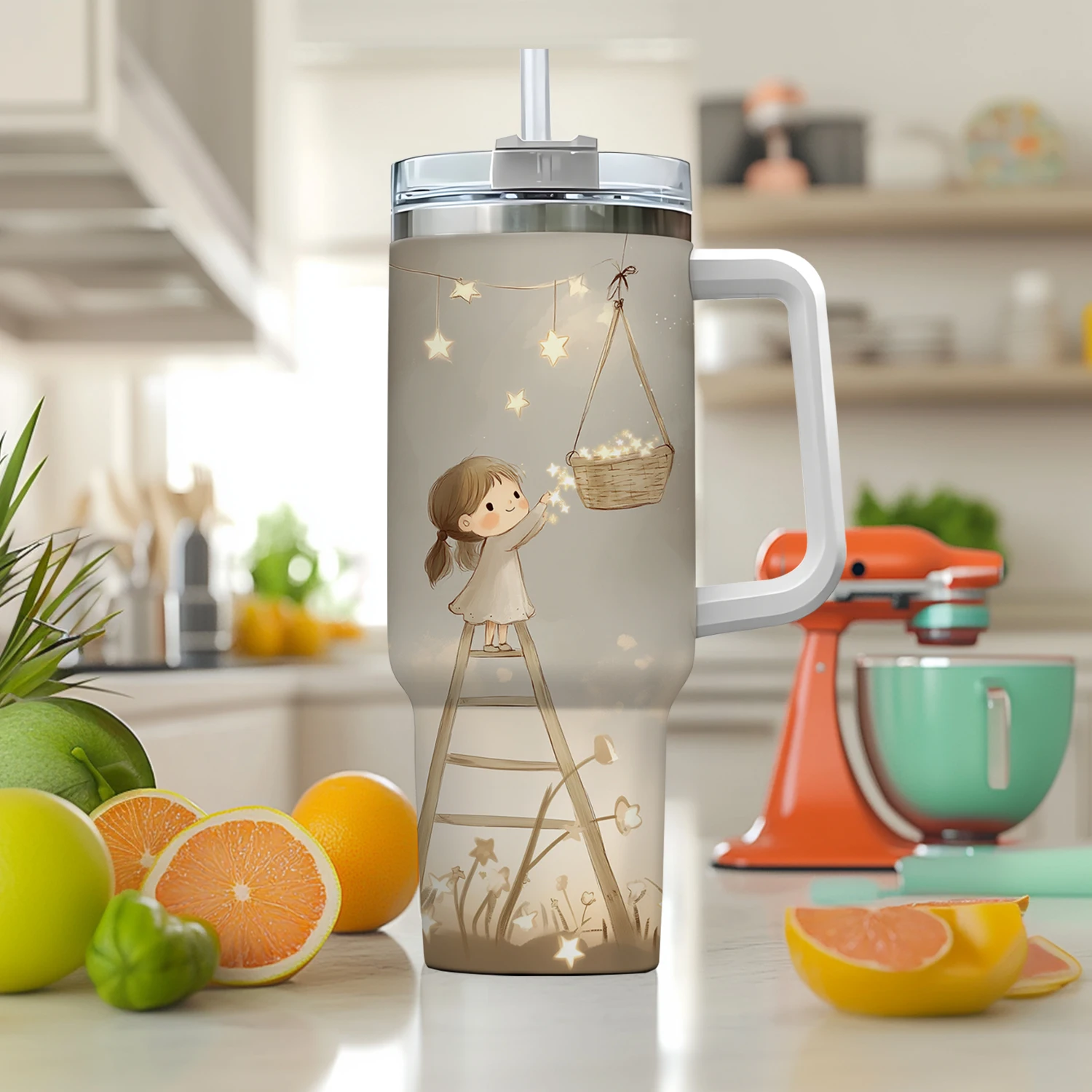 Bicchiere termico infrangibile personalizzato EffiPrint da 40 oz in acciaio inossidabile 304, ideale per caffè, tè, acqua ghiacciata, frappè e limonata._voghion.com
