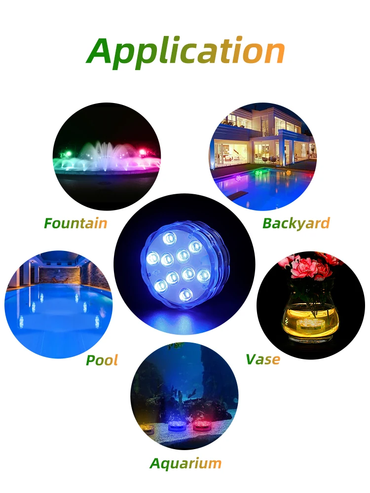 2023 New Flashing Underwater Light Indoor Weddings Decorations Outdoor