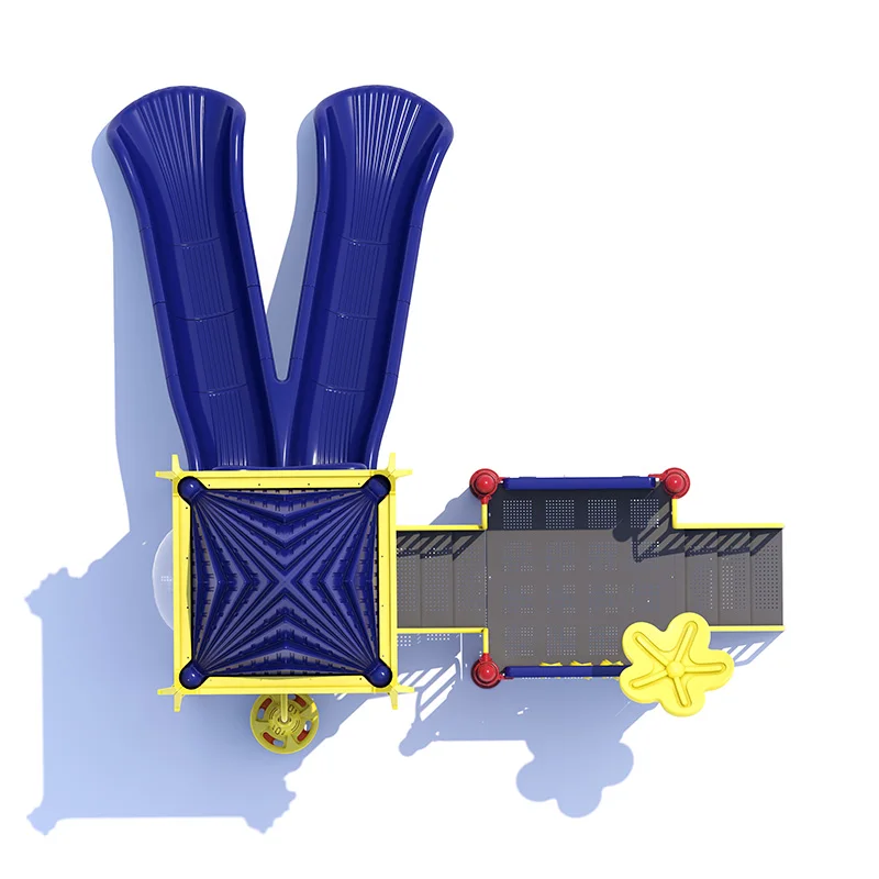 Feelkids ALITA-NC24020 High-Capacity Outdoor Plastic & Galvanized Pipe Slide with PE Board-Multi-Play Kids Activity Center details