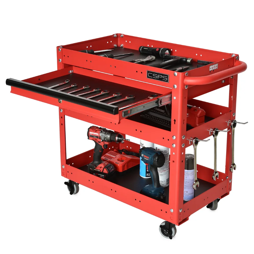 3-tier Rolling Tool Cart Wholesale For Mechanic Industry Tool Box 