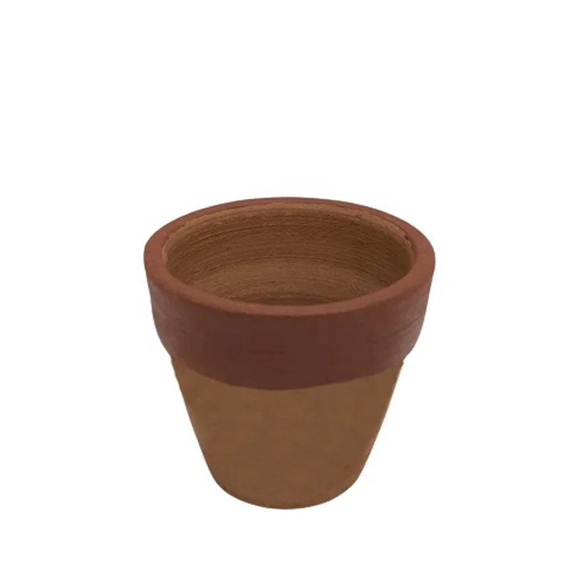 Clay Round Pot Natural Colour Modern Style Ceramic and Terracotta Vases for Home Decoration and Table Top Decor
