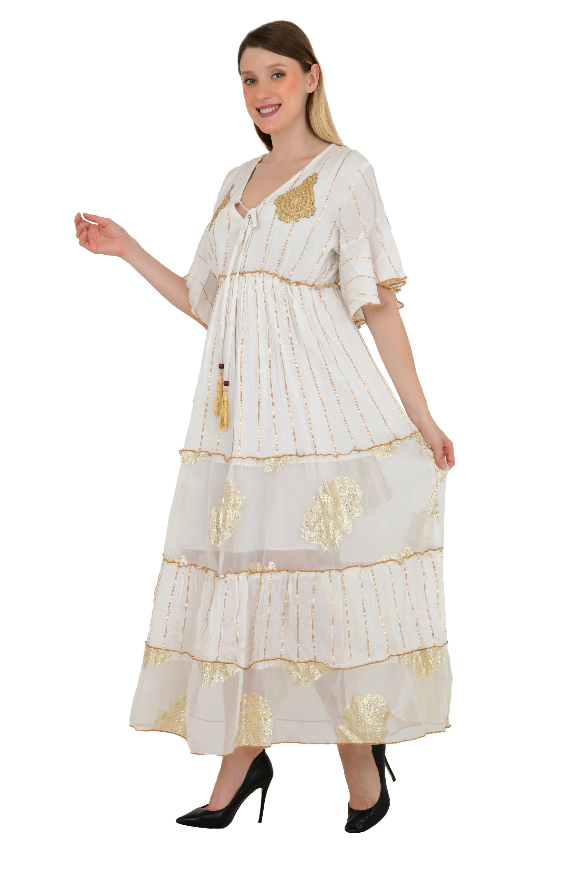 Royaume-Uni nouveau chic rayonne tissu plage robe d'été pour femme