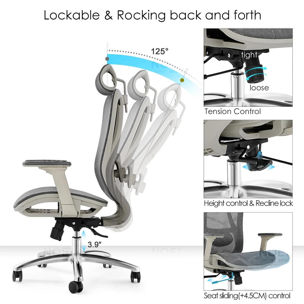 Luxury High Back Adjustable Ergonomic Mesh Executive Computer Swivel ...