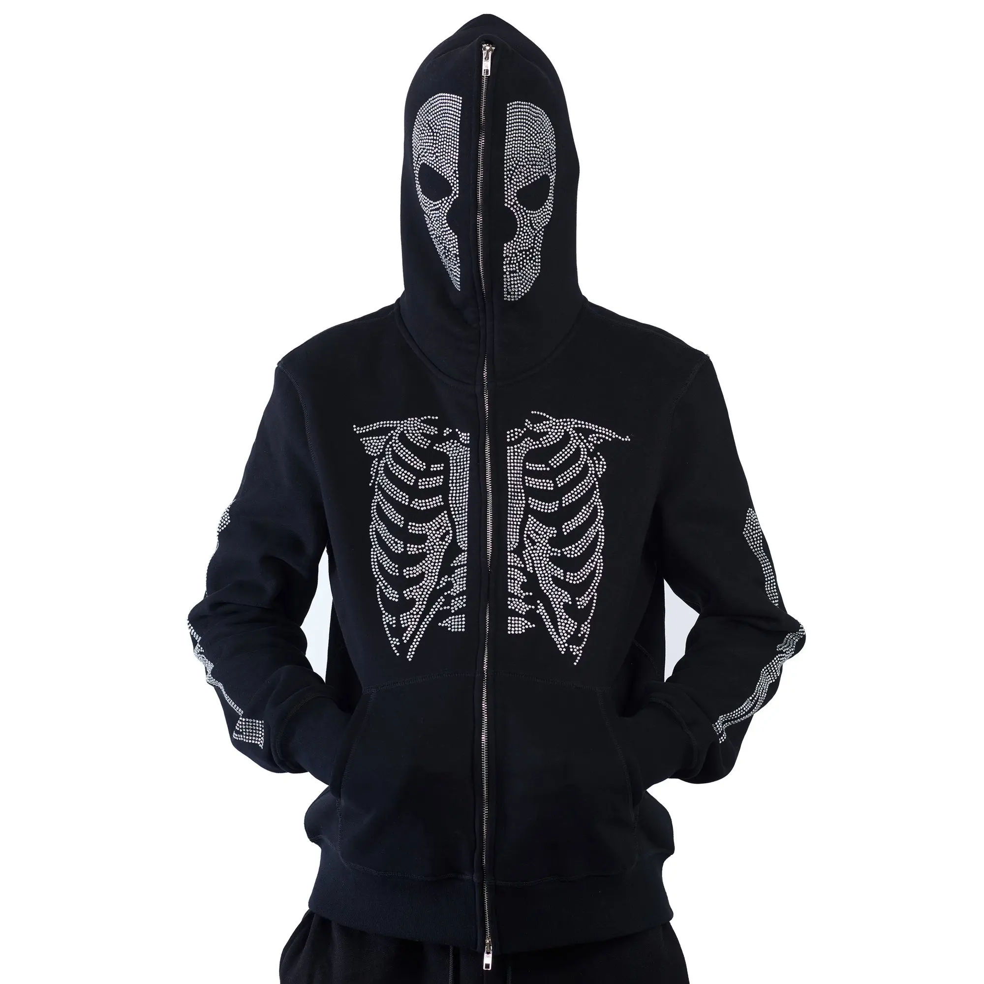 Men Women Oversized Fit Street Wear Y2K Full Zip up Hoodie
