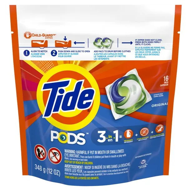 Tide Pods Liquid Detergen Pacs,Spring Meadow16 Count Buy Sampo Botol