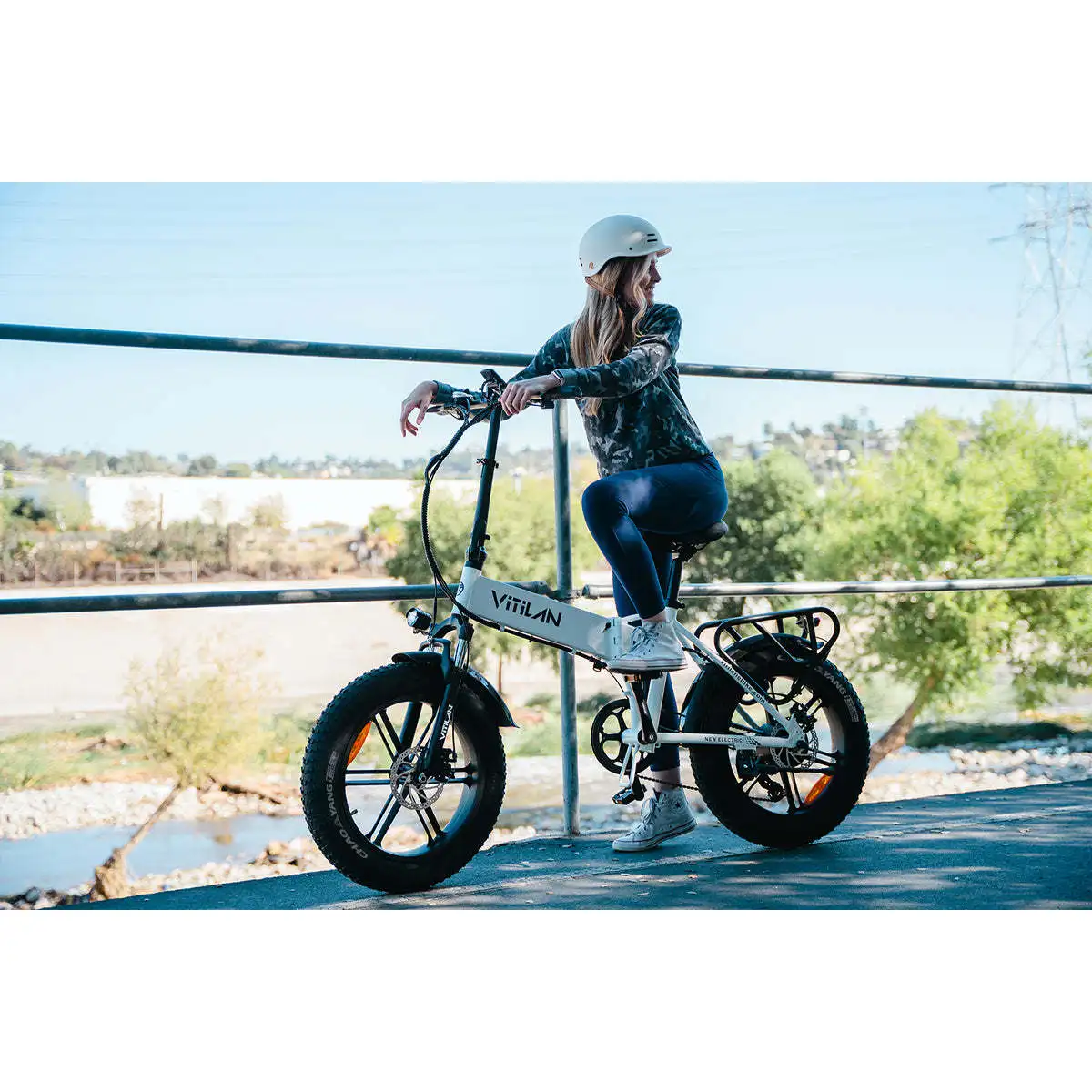 V3 2.0 Adult All Terrain Electric Folding Bike with Fat Tires