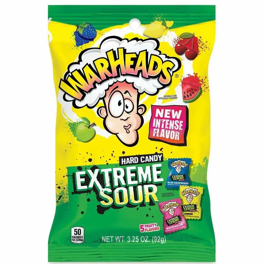 Warheads Extreme Sour Hard Candy 3.25oz Assorted Flavors (1-bag) - Buy ...