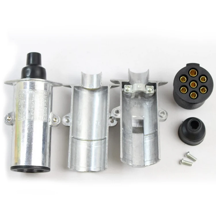 Factory Wholesale 24v Metal 7 Way Car Trailer Lights Plug Rv Trailer