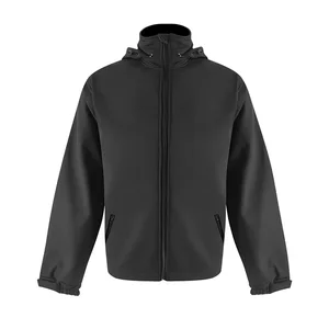 Hot Sell Custom Logo  Soft shell Fabric Full Zipper Blank Reflective Safety Clothing Waterproof Windbreaker Jacket