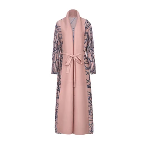 Miyake Pleated 2025 Elegant Abaya High-Quality Quick Wholesale Pleated Printed Free Size Casual Abaya