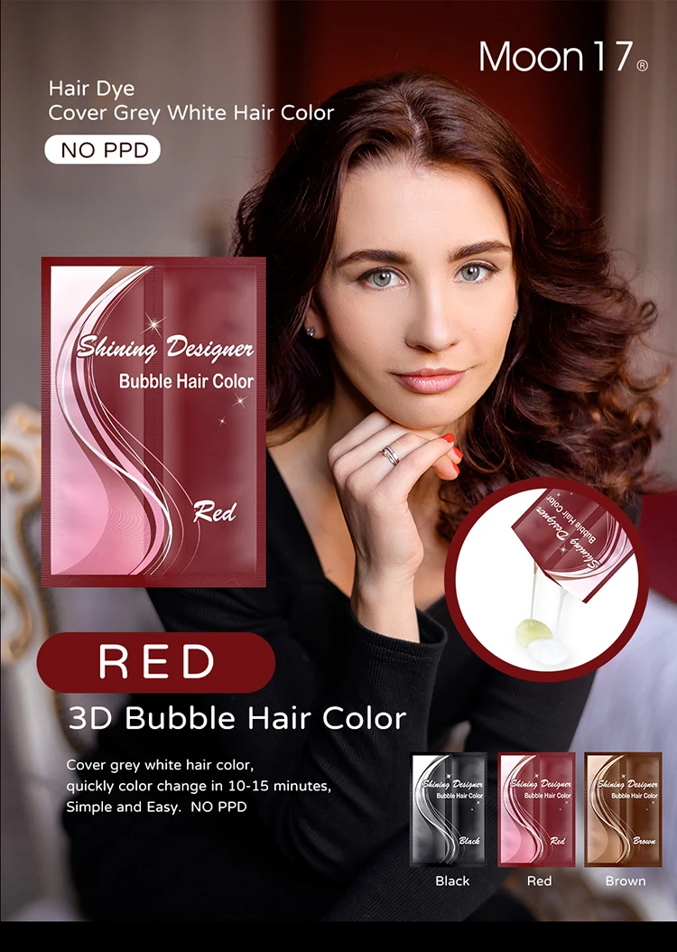 20220526 3d Bubble Hair Color Sachet Red Buy Cream Type Hair Dye