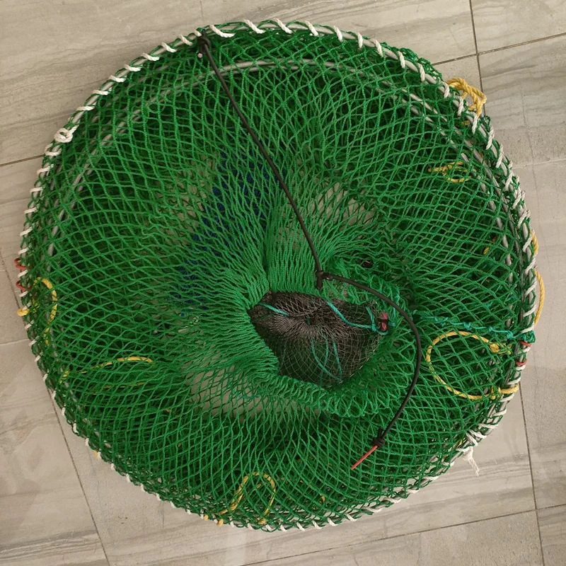 Nassa Per Gamberi Pieghevole – Trappola Per Pesci E Granchi In Rete 50x20x20 Cm Con Sacco Per Esca - 2