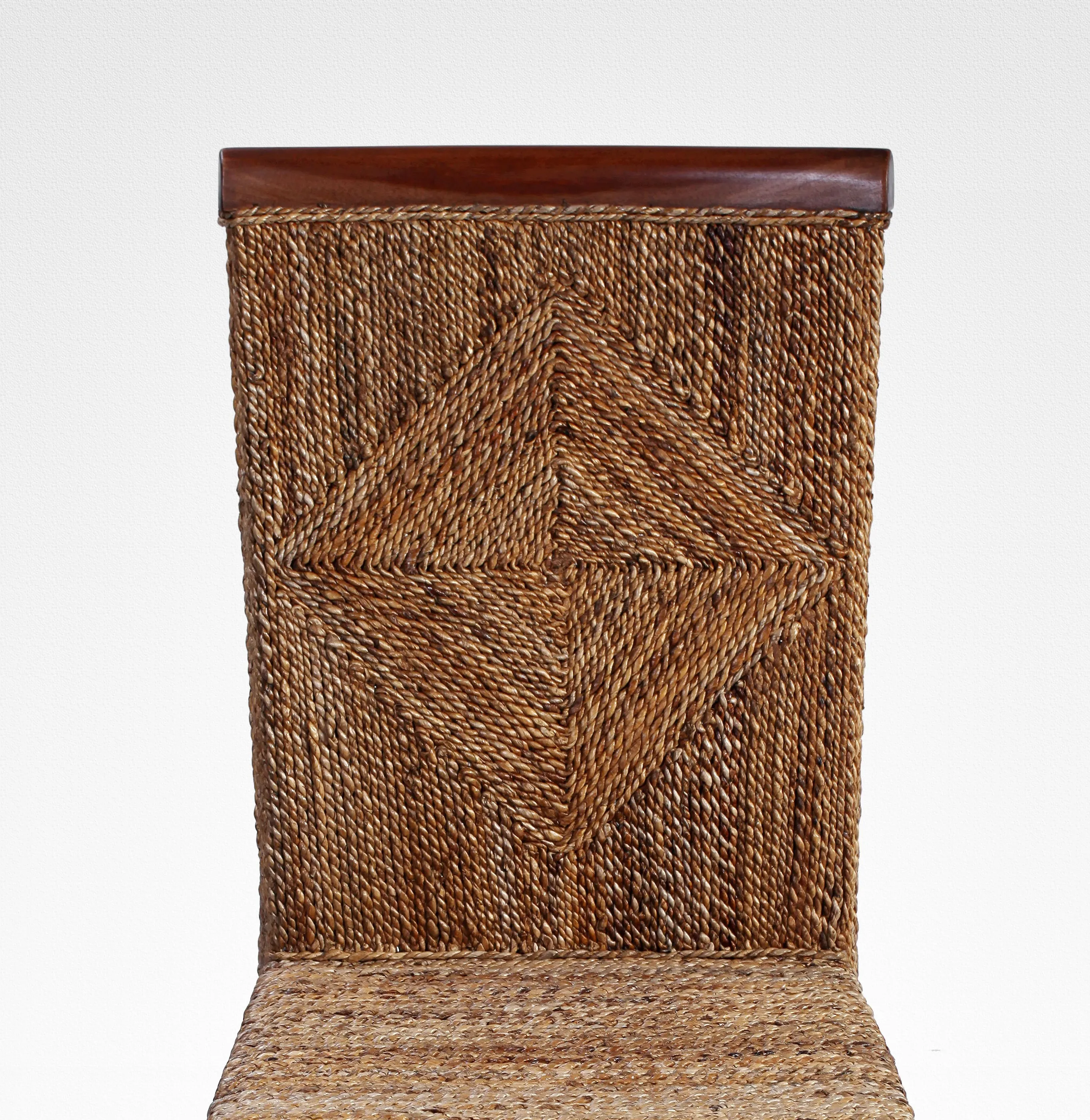 Cheapest Natural Rattan Wicker Dining Chair Furniture Mahogany Wooden Frame Outdoor Garden Chair